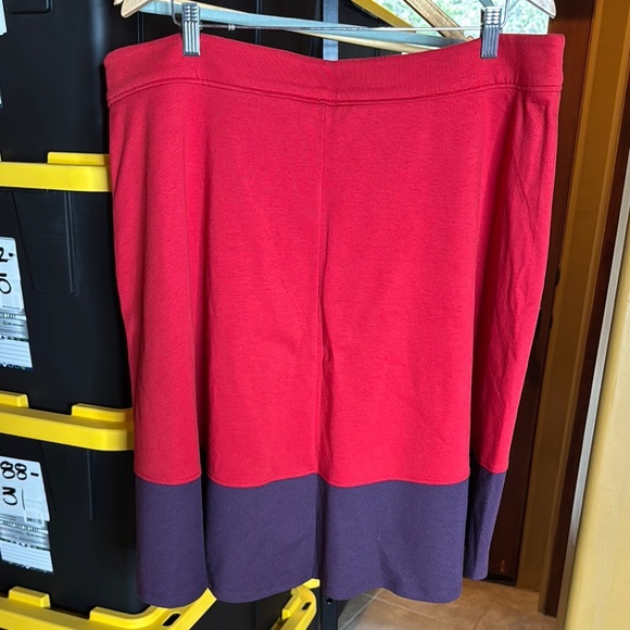 Boden Colorblock Red and Purple Women's Skirt Size 18L - Picture 6 of 6